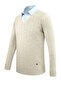 Men's V-Neck Knitwear Stone Sweater Steel Knit Patterned Classic Fit - 5209D - 3