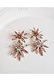 Evening Dress Zircon Stone Flower Earrings 6 cm - 2