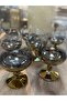 Esterhomedecor 6-Piece Coffee Side Glass 250ml Gold - 5