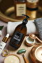 Bathroom Organizer Set with Wooden Stand, Black Label Face Cream Bottle - 3