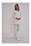 Women's Ecru Special Design Lace Long Sleeve Cotton Maternity Pajama Set