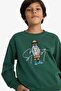 Crew Neck Printed Sweatshirt for Boys F2851A825Wn - 4