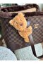 3-in-1 Luxury Cute Plush Hugging Teddy Bear Buckle Magnetic Snap Wristband Bag Ornament Hair Accessory - 4