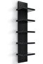 Straights Wall-Mounted Shelf Unit – Black Finish Wall Storage for Living Room - 6