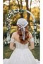 Betty Bands Transparent Embroidery Detailed Triangle Lace-Up Veil Scarf Belt Bandana