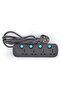 Terminator 4 Way Universal Power Extension Socket 3X1.25MM2 Black Body & Blue Switch 5M Cable 13A Pl