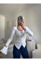 Accessory Blouse with Flared Sleeves - White - 2