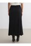 Black Openwork Crochet Skirt with Elastic Waist - 4