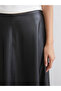 Create Your Style from Uzg Store |   Zippered Leather Look Flared Skirt - 3