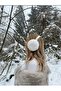 Set of 2 Black and White Plush Foldable Earmuffs, Winter Earmuffs for Cold Protection, Winter Gift - 5