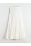 Vizyon New Season Elastic Waist Openwork Crochet Skirt - 5
