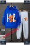 Children's Unisex Printed Hoodie and Sweatpants Set with the Text "Hi Bear in the Side Text".