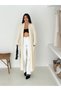 Double Pocket Shawl Collar Long Knitwear Fabric Cardigan