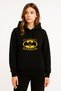 Barman Barmen Printed Women's Black Hooded Sweatshirt Hoodie