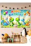Dinosaur Themed Custom Birthday Banner Backdrop 60X100 Vinyl Tarpaulin Banner Birthday Party Set Decoration - 4