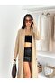 Double Pocket Shawl Collar Long Knitwear Fabric Cardigan - 4
