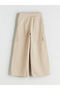 Beige Wideleg Girls' Cargo Pants - 5