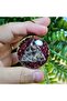 Korean Leather - Red Garnet - Rutile Quartz - Triquetra Orgonite Pendant (Handmade Design Products) - 5
