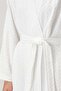 Honeycomb Textured Cotton Bathrobe White - 2