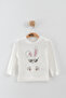Baby Girl Plush Coat Rabbit Foot Embroidered 3-Piece Tracksuit Set (9-12-18 Months) - 4