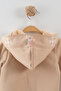 Baby Girl Floral Embroidered Hooded Kangaroo Model Tracksuit Set (9-12-18 Months) - 3