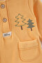 Baby Boy Pine Tree Embroidered Hooded Kangaroo Top and Bottom Set (9-12-18 Months) - 4