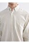 Regular Fit Long Sleeve Striped Men's Shirt - 3