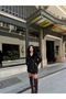 Rapit Suede Coat with Feather Belt - 5