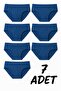 7 Pieces of 100% Cotton Cobalt Blue Men's Briefs – Breathable, Comfortable Fit - 2
