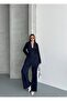 Premium Tie-Up Lace-Up Detailed Blazer-Palazzo Pants 2-Piece Set - 3