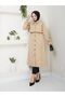 Women's Trench Coat with Tie Detail and Lining