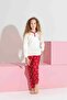 Mother-Daughter Matching Long Sleeve Interlock Family Matching Pajama Set-3198 - 4