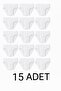 15 Pieces 100% Cotton White Men's Briefs – Breathable, Comfortable Fit