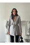 Premium Lined Tie-Detail Premium Blazer Jacket - 5