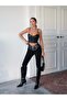 Women's Rope Strap Faux Leather Crop Bustier - 4