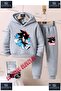 Children's Unisex'Sonic Syh Mavi Tvl' Custom Printed Hooded Sweatshirt and Pants Set