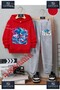 Children's Unisex Special Printed Hoodie and Sweatpants Set with the Text: "Sonic Running through Lightning Bolt".
