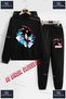 Children's Unisex'Sonic Syh Mavi Tvl' Custom Printed Hooded Sweatshirt and Pants Set