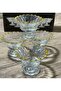 6-Piece Footed Glass Sugar Bowl Turkish Delight Bowl Sugar Bowl Gold - 2