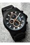 Function Men's Wristwatch – Black Steel Band – Calendar & Dual Time – Gift Bracelet - 4