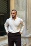 Kimi Ribbed Men's Knitwear Polo Neck Regular Fit Long Sleeve T-Shirt - 5