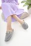 Women's House Slippers Plush Washable Wool-Lined Fur-Trimmed Slippers Guest Trousseau Bundle Bridal Slippers - 3