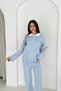Basic Polo Neck Half Placket Buttoned Knitwear Bottom-Top Set Aw25Au0013