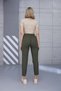Exclusive Women's Carrot Leg High Waist Lycra Woven Trousers 3096 - 6