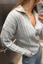 Soft Textured Polo Neck Knitwear Sweater Aw25Kz0014 - 5