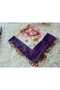 Handmade Needlework, Shuttle and Crochet Embroidery, Cheesecloth Yemeni, Scarf, 4-Sided Embroidered 100X100 cm - 5