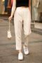 Exclusive Women's Carrot Leg High Waist Lycra Woven Trousers 3096 - 5