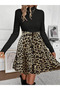 Women's Long Sleeve Turtleneck Tie Waist Top Camisole Skirt Diving Dress