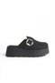 Women's Orthopedic Closed-Toe Non-Slip Stainless Buckle Black Suede Clog House/Outdoor Slipper - 4