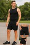 Lerixmod Jagır Fabric Unisex and Fitnis Sports Shorts Bermoda Leggings with Inner Lining Gizlicep Detailed